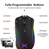 Deluxe M625 PMW3360 Sensor Gaming Mouse 12000DPI 12000FPS 7 Buttons RGB Back light Optical Wired Mice with Fire Key For FPS Gamer