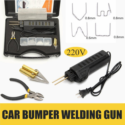 Best Price 220-250V Hot Stapler Car Bumper Plastic Welding Torch Fairing Auto Body Tool Welder-Machine 0.6/0.8mm + 200 Staples