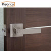 Probrico Stainless Steel Privacy/Passage Interior Door Lock Set Brushed Nickel Bathroom Door Handle Bedroom Square Door Levers
