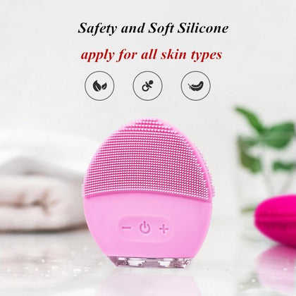 Electric Facial Massage Lift Tools Silicone Face Care Massager SPA Brush Skin Firming Machine Anti-aging Scraping Cleanser