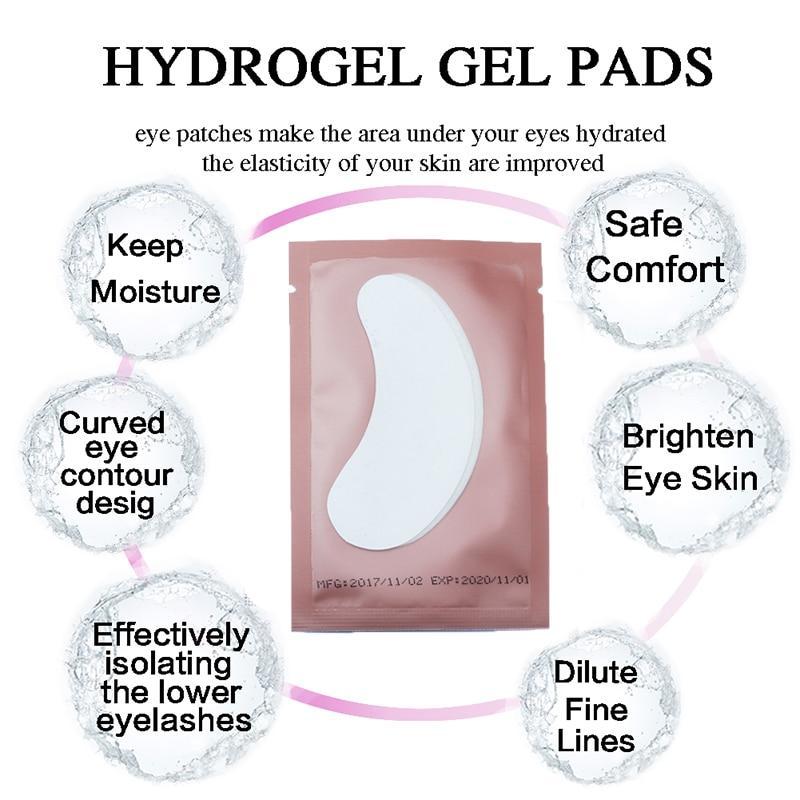 25/50/100 Pairs/Lot Patches For Eyelash Extension Under Eye Pads Paper Patches Pink Lint Free Stickers For False Eyelashes