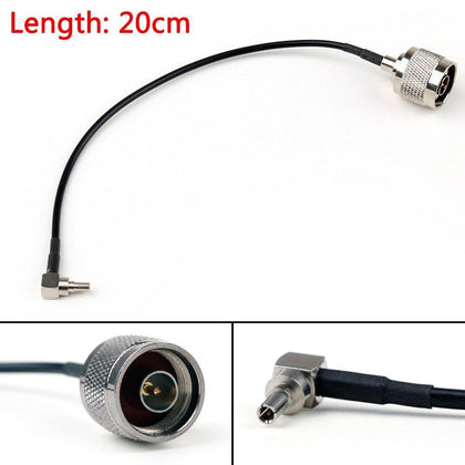 Areyourshop RG174 Cable CRC9 Male Plug Right Angle To N Male Plug Coax Pigtail 20cm 50cm 1M 2M Wholesale Connector Plug Jack