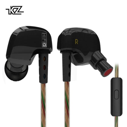 Original KZ HD9 In Ear Earphones HiFi Sport Earbuds Copper Driver 3D Heavy Bass Earhook Headphones For Running With Microphone