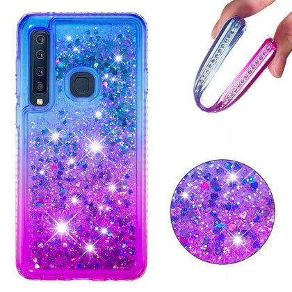 Diamond Glitter Silicone Case For Samsung Galaxy A9 2018 A9 Star Pro A9s A9200 Liquid Quicksand Bling Floating Flowing Cover