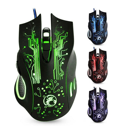 Gaming Mouse Computer Mouse Gamer 5000DPi Optical USB Ergonomic Mouse Silent Wired With Backlight Mause Game Mice For PC Laptop