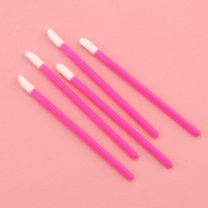 50Pcs Disposable Lip Brush Set Lipstick Mascara Wands Brush Cleaning Eyelash Eyebrow Make Up Applicators Tools