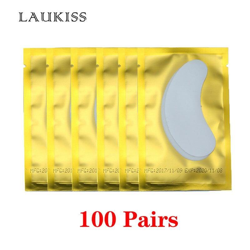 25/50/100 Pairs/Lot Patches For Eyelash Extension Under Eye Pads Paper Patches Pink Lint Free Stickers For False Eyelashes