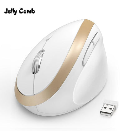 Jelly Comb Ergonomic Wireless Mouse For PC TV Laptop Ajustable DPI 2.4G Wireless Vertical Mouse Computer Office Optical Mice
