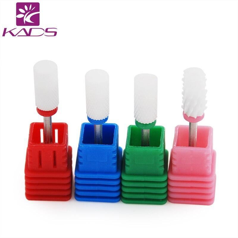 Kads Ceramic Carbide Nail Drill Bit 3/32" Electric Ceramic Cutter Nail File Manicure Pedicure Machine Tool Milling Cutters