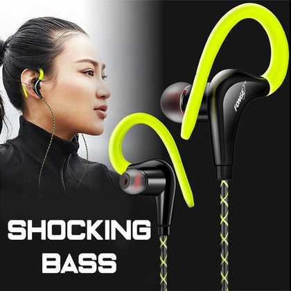 Fonge Ear Hook Sport Earphone Super Bass Sweatproof Stereo Headset Sport Headphone for Huawei Galaxy s6 smart phone