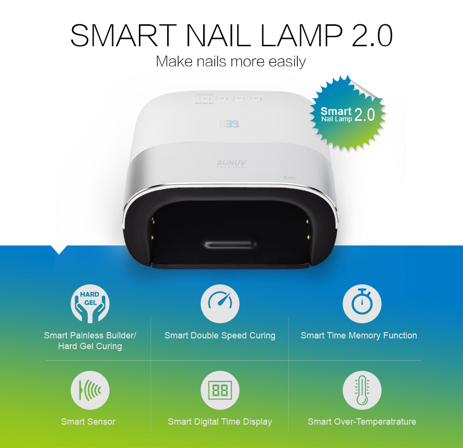 SUNUV SUN3 48W UV LED Lamp Menicure Led Timer Invisible LCD Display Infrared Smart 2.0 With Original Box