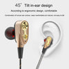 Moojecal Dual Driver Earphones In-Ear Stereo Bass Earphones Sport Running Hifi Earbuds For Xiaomi Fone De Ouvido Auriculares Mp3