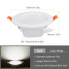 Led Downlight 3W 5W 220V Led Recessed Ceiling Spot Light 9W 12W 20W Panel Down Light Round Led Lighting Cool/ Warm White 3 Color