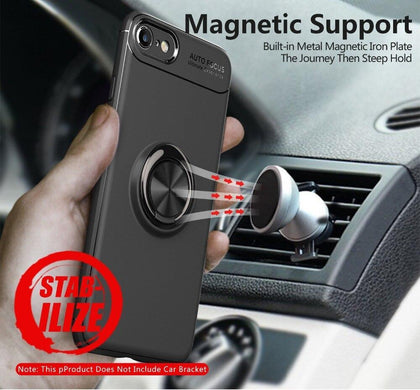 Case for iPhone XR XS 5 6 7 8 X TPU Hidden Kickstand with Car Magnet Case for Apple iPhone 6 7 8 Plus XS MAX Cover Fundas