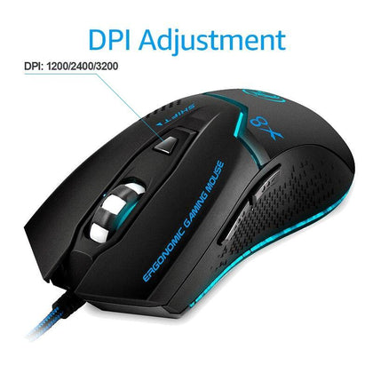 Imice Wired Gaming mouse Professional Game Mouse 3200dpi USB Optical Mouse  6 Buttons Computer Mouse Gamer Mice For PC Laptop X8