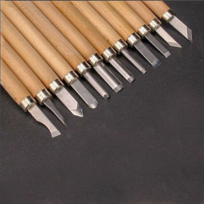 Dropshipping 3/4/5/6/8/10/12 Pcs Set Wood Carving Chisels Knife For Basic Wood Cut DIY Tools Professional Woodworking Best Price