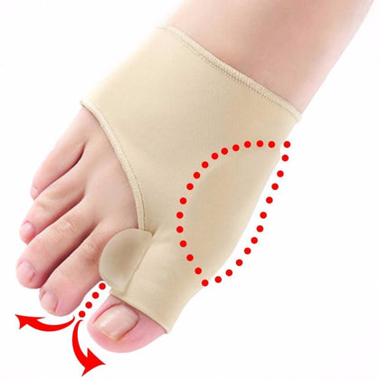 1pair Comfortable Soft Bunion Protector Toe Straightener Silicone Toe Separator Corrector Thumb Feet Care Adjuster hallux valgus