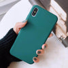 USLION Candy Color Phone Case For iPhone XS 11 Pro Max XR XS Max X Plain Silicone Cover For iPhone 6 6S 7 8 Plus Soft TPU Case