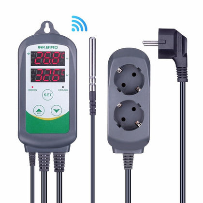 Inkbird ITC-308 WIFI Digital Temperature Controller EU US UK AU Plug Outlet Thermostat, 2-stage, 2200W, w/Sensor For Homebrewing