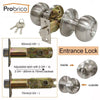 Probrico Stainless Steel Entrance/Privcy/Passage Door Lock Satin Nickel Door Knob Door Handle Dl609Sn