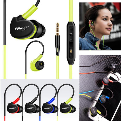 Fonge Waterproof Earphones In Ear Earbuds HIFI Sport Headphones Bass Headset with Mic for xiaomi Galaxy s6 smart phones