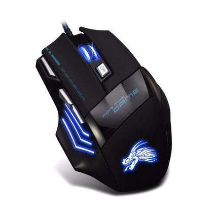 High Quality Wired Gaming Mouse 5500 DPI 7 Button LED Optical USB Game mouse Mice for Gamer Professional Cable Mause PC Desktop