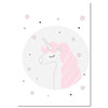 Baby Girl Nursery Wall Art Canvas Painting Pink Unicorn Cartoon Posters And Prints Nordic Kids Decoration Pictures Bedroom Decor
