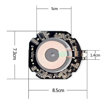 Qi Wireless 10W PCBA 7.5W PCBA DIY Circuit Board Coil Module Transmitter Battery Charger for-iPhone X 8 Plus for Samsung S9 S8
