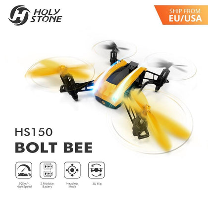 [EU USA Stock] Holy Stone HS150 Bolt Bee 50KM/H High Speed Racing RC Quadcopter RTF 2.4GHz 6-Axis Headless Mode Wind Resistance