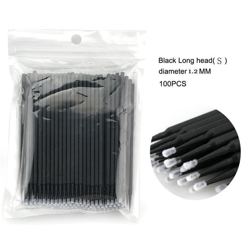 100Pcs/Bag Disposable Microbrush Eyelashes Extension  Individual Lash Removing Swab Micro Brush For Eyelash Extension Tools