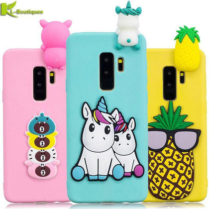 For Coque Samsung Galaxy S9 Case on For Samsung Galaxy S8 S9 Plus S6 S7 Edge Cover Fundas 3D Doll Toys Candy Soft Silicone Cases