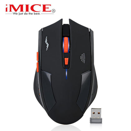 Rechargeable Wireless Mouse 2.4G 2400 DPI Silent Button Gaming Mouse Built In Battery With Charging Cable For PC Laptop Computer