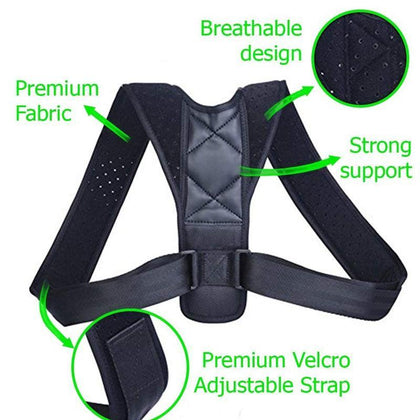 YOSYO Adjustable Back Posture Corrector Spine Back Shoulder Lumbar Brace Support Belt Posture Correction Back Blet No Slouching