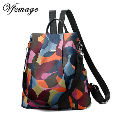 Vfemage Fashion Oxford Backpack Women Anti Theft Backpack Girls Bagpack Schoolbag for Teenagers Casual Daypack Sac A Dos mochila