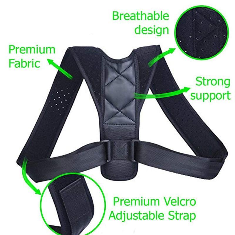Yosyo Brace Support Belt Adjustable Back Posture Corrector Clavicle Spine Back Shoulder Lumbar Posture Correction