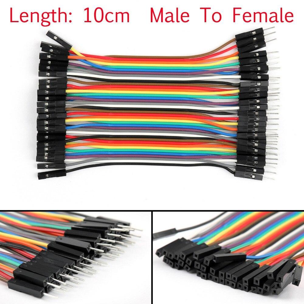Areyourshop 40Pcs Dupont Wire Jumper Cables 10Cm M-M M-F F-F 1P-1P For Arduino Breadboard 10Cm Wholesale Cables