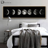 Eclipse Of The Moon Canvas Poster Minimalist Art Painting Universe Wall Picture Long Banner Print Living Room Bedroom Decoration