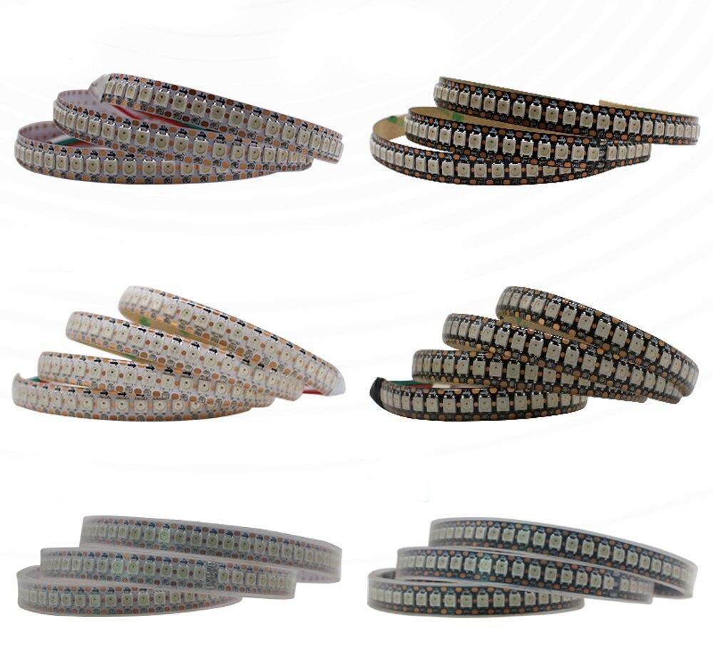 Ws2812 Ws2812B Led Strip Light 60Pixels/M 144Pixels/M Smart Individually Addressable Rgb Ws2812 Ic 5050 Led Tape String Lamp 5M