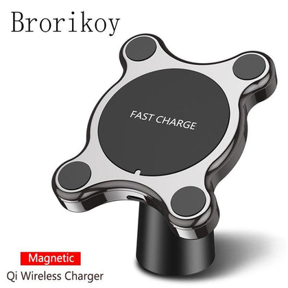 Magnetic Car Wireless Charger for iPhone 8 X Xs Max Adapter 10W Wireless Fast Charging for Samsung Xiaomi Stand Car Holder