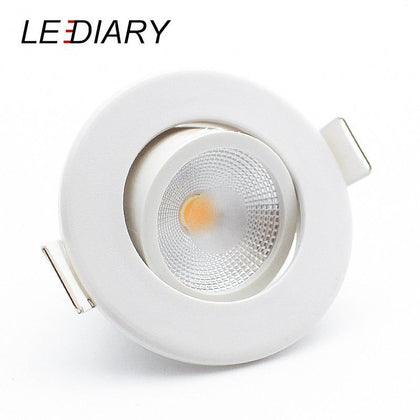 LEDIARY COB LED Downlights Real 3W 5W 110V-240V White Ceiling Spot Lamp 2.2 Inch 55mm 75mm Cut Hole No Flicker Lighting Fixtures