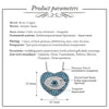 Uloveido Evil Eye Necklaces & Pendants Blue Cubic Zirconia Necklace Women Chain Heart Necklace With An Eye Jewelry 5% Off Y319 (Platinum Plated Blue 45Cm)