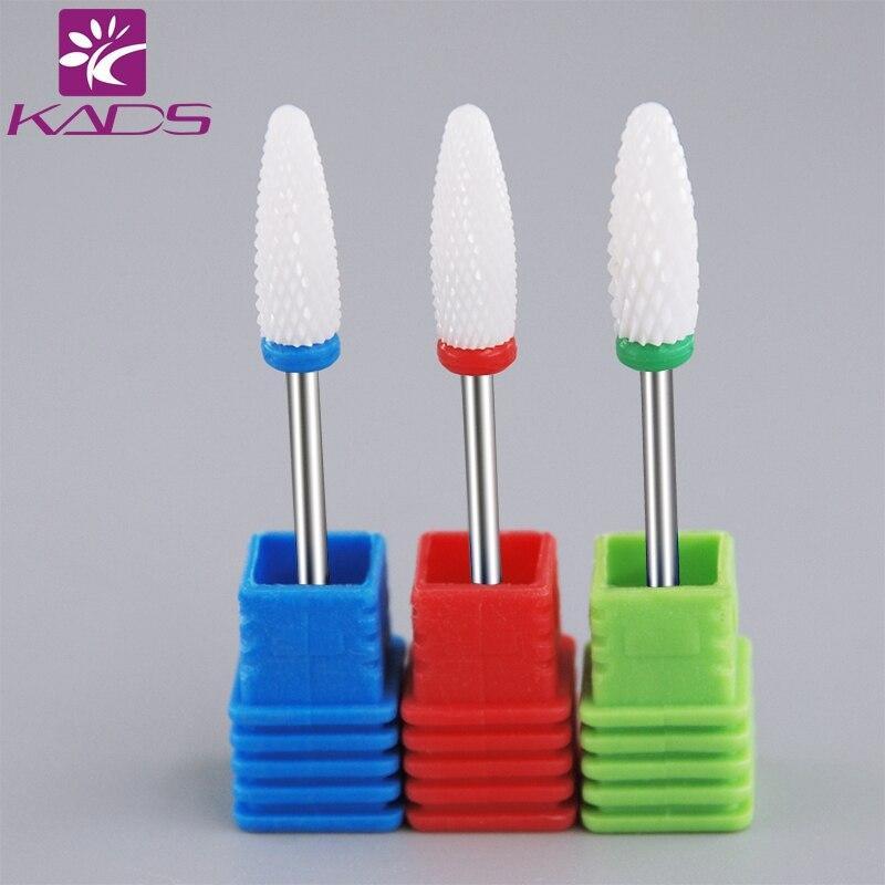 Kads Ceramic Carbide Nail Drill Bit 3/32" Electric Ceramic Cutter Nail File Manicure Pedicure Machine Tool Milling Cutters