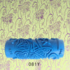 5'' Rubber Embossed Flower Pattern Diy Paint Roller Sleeve Decorative Texture Roller For Wall Painting Machine