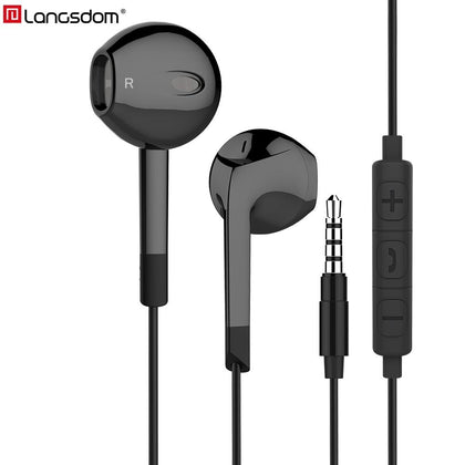 Langsdom Hifi Earphone In-ear Bass Headset with Mic Remote 3.5mm auriculares Earbuds for iPhone fone de ouvido Audifonos Mp3 Dj