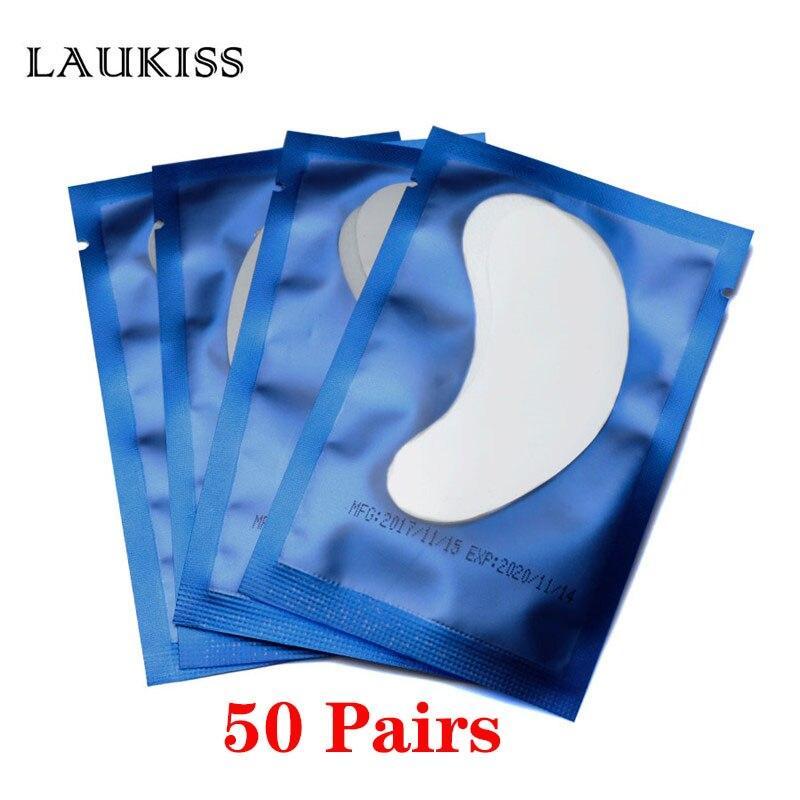 25/50/100 Pairs/Lot Patches For Eyelash Extension Under Eye Pads Paper Patches Pink Lint Free Stickers For False Eyelashes