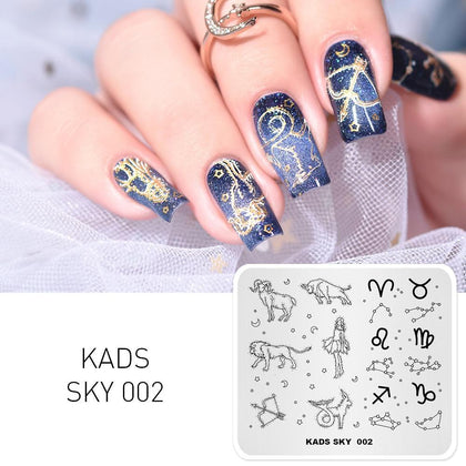 KADS 20 Design Choice 1pc Stamp Plate Chinese Fashion Festival Ocean Sky Travel Nature Style Design DIY Image Manicure Plate