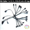 Mini 2 Pin Jst Splitter Cable 1 In 2 / 3 / 4 / 5 / 6 / 7 / 8 / 9 / 10 Way Connector For El Wire Or El Tape Strip Tron Grow Light