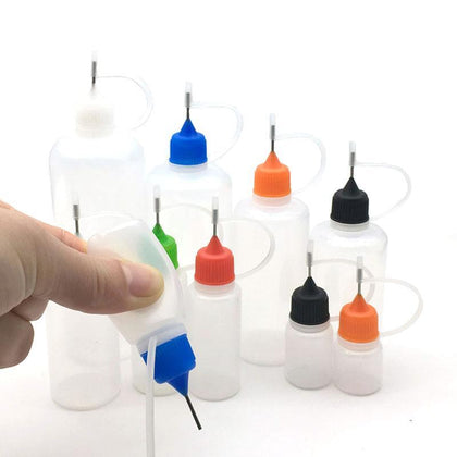 5pcs 3/5/10/15/20/30/50/60/100/120ml Plastic Squeezable Needle Bottles Eye Liquid Dropper Sample Eyes Drop Refillable Bottle