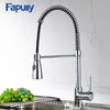 Fapully Kitchen Sink Faucet Pull Out Brushed Nickel Faucet Torneira All Around Rotate Swivel Kitchen Mixer Tap 190-33C (Chrome)