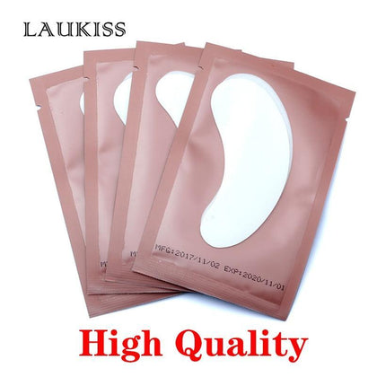 25/50/100 Pairs/Lot Patches for Eyelash Extension Under Eye Pads Paper Patches Pink Lint free Stickers for False Eyelashes